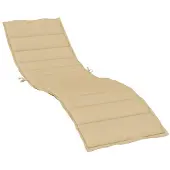 vidaXL Coussin pour bain de soleil Melange Beige 200x70x4 cm Tissu