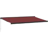 vidaXL Auvent manuel rouge vin 500x300 cm