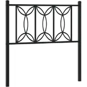 vidaXL Tête de lit métal noir 90 cm