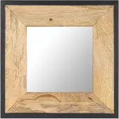vidaXL Miroir 50x50 cm Mango bois massif