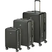 Princess Traveller Prinzessinreisende PT01 Deluxe Kofferset - Pitch Black - SML, Valise, Noir