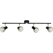 Brilliant Tube spot Blacky | spot de plafond moderne | métal | noir | orientable | 4-flamme | 4x E14 max. 40 W