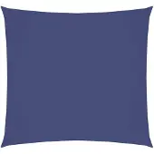 vidaXL Voile d'ombrage Oxford Tissu Carré 6x6 m Bleu