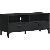 vidaXL Armoire à chaussures VIKEN Noir Matériau dérivé du bois