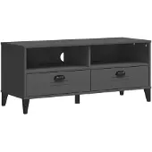 vidaXL Armoire TV VIKEN Anthracite Bois composite