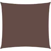 vidaXL Voile d'ombrage Oxford Tissu Carré 7x7 m Marron