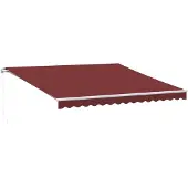 vidaXL Store manuel avec LED rouge vin 400x350 cm
