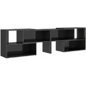 vidaXL Armoire TV gris brillant 149x30x52 cm Bois composite
