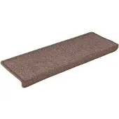vidaXL Tapis d'escalier 15 pièces 65 x 21 x 4 cm Marron Bord rectangulaire