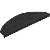 vidaXL Tapis d'escalier autocollants 15 pcs 65x22,5x3,5 cm Noir