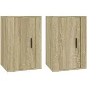 vidaXL Armoires TV murales 2 pièces chêne Sonoma 40x34,5x60 cm