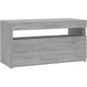 vidaXL Armoire TV avec lampes LED Gris Sonoma 75x35x40 cm
