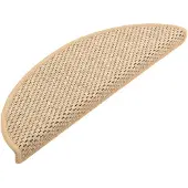 vidaXL Tapis d'escalier autocollants 15 pcs 65x21x4 cm Beige clair