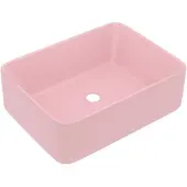 vidaXL Lavabo de luxe mat rose 41x30x12 cm Céramique