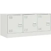 vidaXL Armoire TV blanc 99x39x44 cm acier