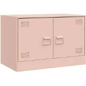 vidaXL Armoire TV rose 67x39x44 cm Acier