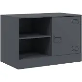 vidaXL Armoire TV anthracite 67x39x44 cm Acier