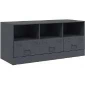 vidaXL Armoire TV anthracite 99x39x44 cm Acier