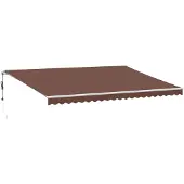 vidaXL Store automatique avec LED brun 500x300 cm