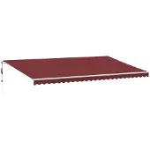 vidaXL Store automatique avec LED rouge vin 600x300 cm