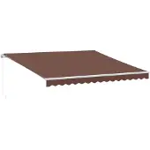 vidaXL Store manuel avec LED marron 400x350 cm