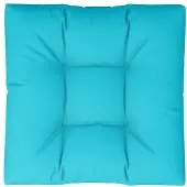vidaXL Coussin de palette turquoise 80x80x12 cm tissu