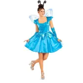 MOM Fairy Woman Costume Bleu XL Enfants