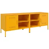 vidaXL Armoires TV 2 pcs jaune moutarde 68x39x50,5 cm Acier