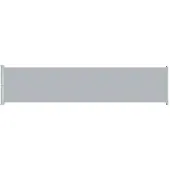vidaXL Marquise latérale extensible 140x600 cm Gris