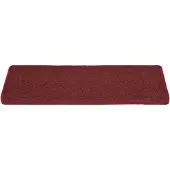 vidaXL Tapis d'escalier 15 pièces 65 x 21 x 4 cm Bordeaux Bordure rectangulaire