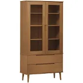 vidaXL Armoire vitrine MOLDE Marron 90x35x175 cm Pin massif
