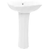 vidaXL Vasque à poser avec colonne Céramique blanche 580x510x200 mm