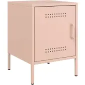 vidaXL Table de chevet rose 36x39x50,5 cm acier