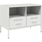 vidaXL Armoire TV blanche 68x39x50,5 cm Acier