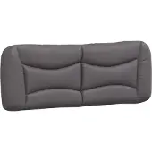 vidaXL Coussin de tête de lit "Hvar" Gris 120 cm Similicuir