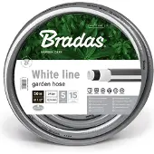 Bradas Tuyau d'arrosage WHITE LINE 1/2" argent/blanc 50 m