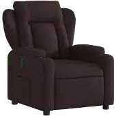 vidaXL Fauteuil relax électrique brun foncé Tissu