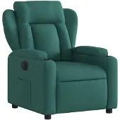 vidaXL Fauteuil relax électrique vert foncé Tissu