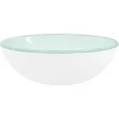vidaXL WASHBAIN 35x12 cm terminiertes Glasweiß
