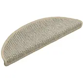 vidaXL Tapis d'escalier autocollants aspect sisal 15 pcs 56x17x3 cm