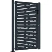 vidaXL Portail de jardin anthracite 105x130 cm conception de carré
