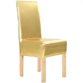 vidaXL Housses extensibles de chaise droite 6 pcs Doré