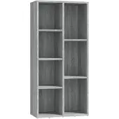 vidaXL Armoire à livres Sonoma gris 50x25x106 cm