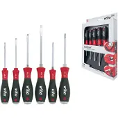 Wiha 530 ZK6 Jeu de tournevis à chocs SoftFinish 6 pièces - fente, Pozidrive - 21251