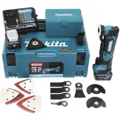 Makita Outil multifonctions 10,8V (2x 4,0 Ah) + accessoires en coffret Makpac - TM30DSMJX5
