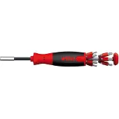 Wiha 38605 LiftUp 25 - Tournevis Avec Magasin D'embouts (12pcs) - 1/4"