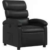 vidaXL Fauteuil relax noir similicuir