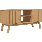 vidaXL Armoire TV OLDEN brun 114x43x57 cm Pin massif