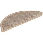 vidaXL Tapis d'escalier autocollants 15 pcs 56x17x3 cm Beige clair