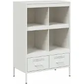 vidaXL Highboard blanc 68x39x101,5 cm acier
